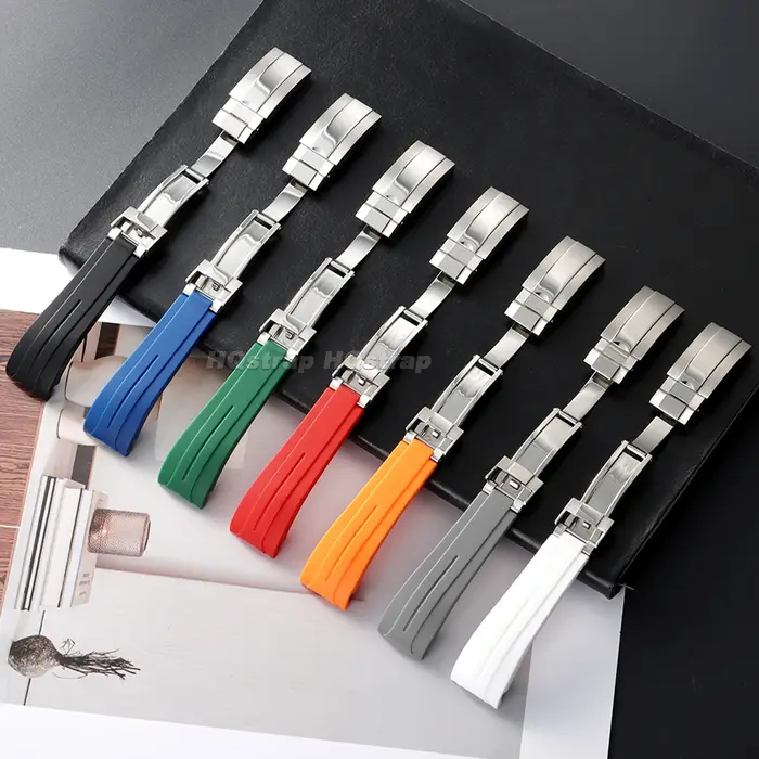 Bracelet en caoutchouc à extrémité incurvée