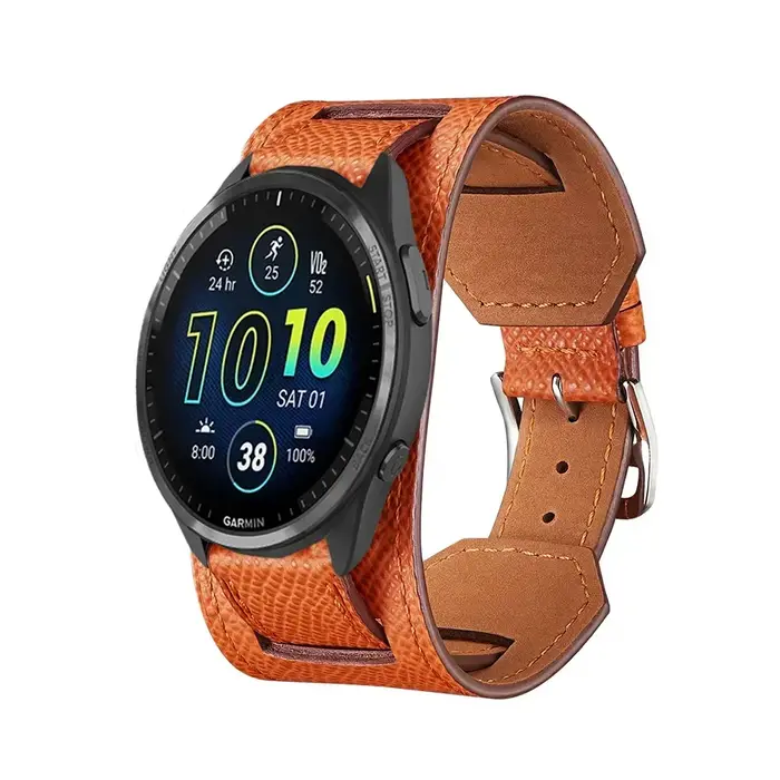 22/20mm Bracelet en cuir Premium Garmin Forerunner 265 165 55 965 970 570 Bracelet Correa Garmin Venu 3 Active 6 5 Move Trend Band