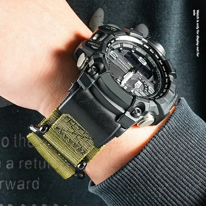 Pour Casio G-SHOCK mudmaster GWG-1000/GB série sport alpinisme nylon toile bracelet de montre pour hommes accessoire