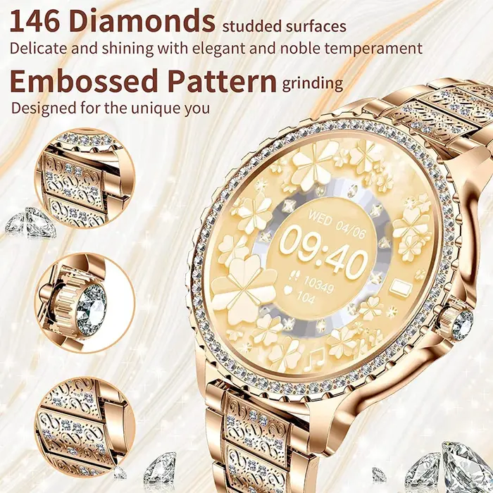 Montre intelligente à écran AMOLED pour femme