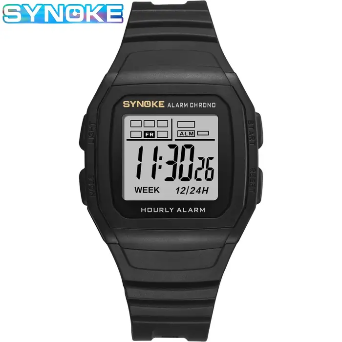 Montre numérique étanche multifonctionnelle pour garçons