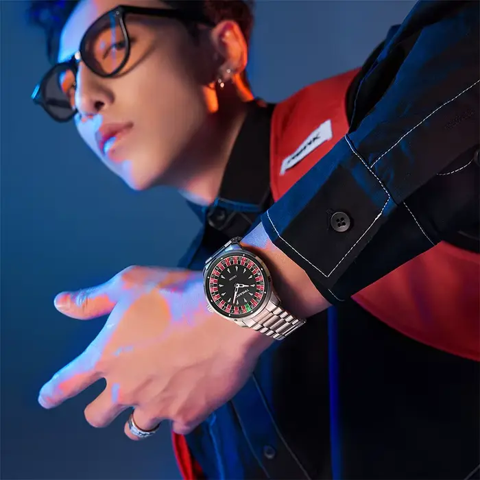 Montre pour homme TIMEARTX, nouveau design de roulette européenne, jeu de poker, mouvement à quartz, acier inoxydable, montre-bracelet, cadeaux pour la fête des pères