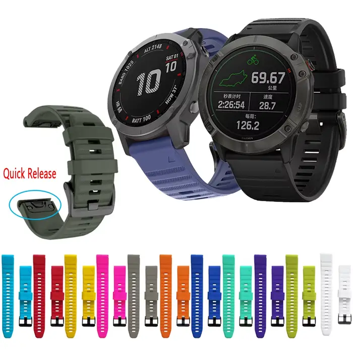 Bracelet de Montre en Silicone à Dégagement Rapide