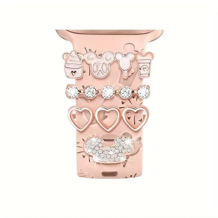 Adorables breloques de bracelet de montre sur le thème de la dessin animé et boucles décoratives pou