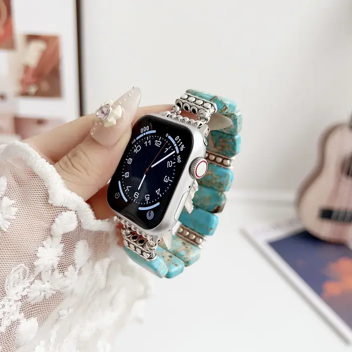 Bracelet en pierre élastique pour Apple Watch