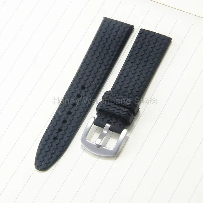 Accessoire de montre en Silicone noir 23mm, résistant aux produits chimiques, Interface droite à séchage rapide, pour Chopard Mille Miglia 168997 168511
