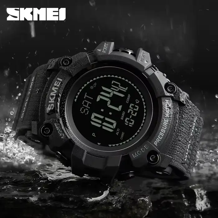 Skmei 1358 altimètre météo Tracker étanche Reloj Hombre montres d'extérieur hommes pression boussole Sport