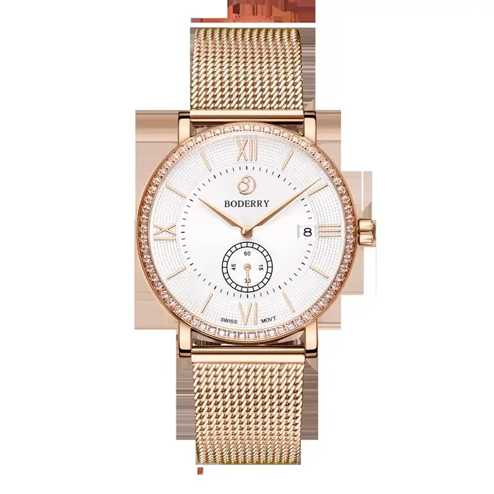 Boderry suisse mouvement à Quartz montre ELEGANT II luxe