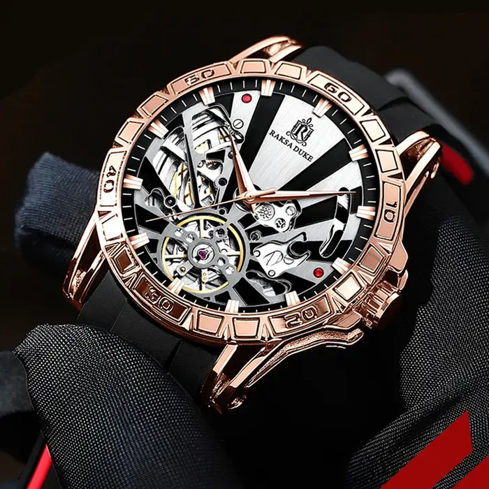 Tourbillon mécanique montre pour hommes de luxe Design de mode décontracté automatique sport étanche homme montre-bracelet Relogio Feminino