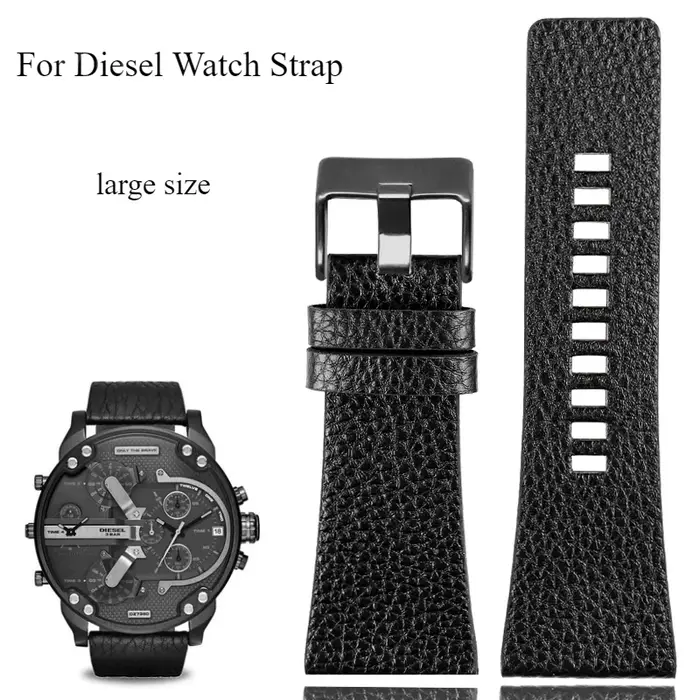 Bracelet de montre en cuir véritable haut de gamme pour montre Diesel