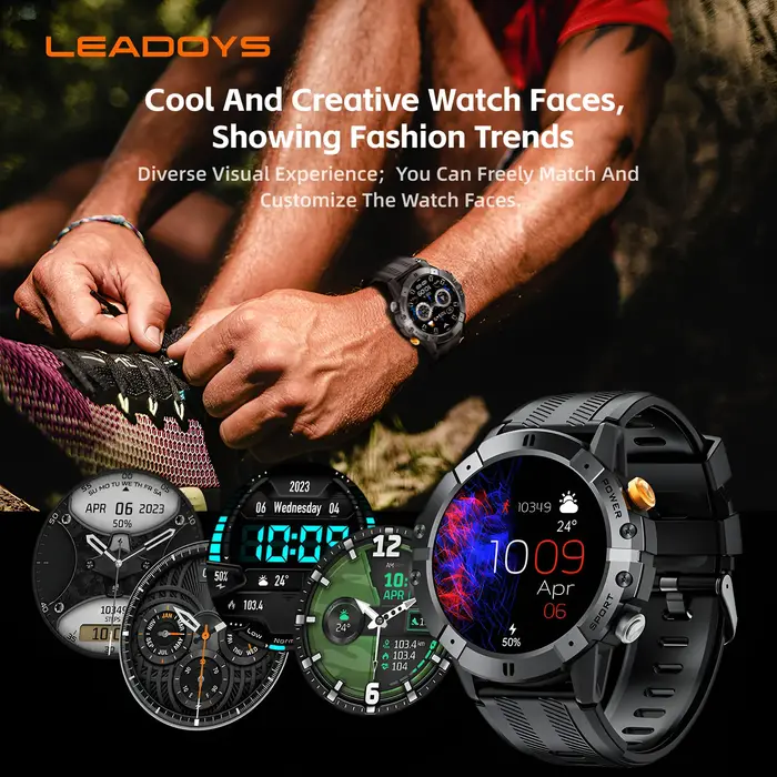 Montre connectée robuste pour l'extérieur - Suivi de santé avec synchronisation sans fil