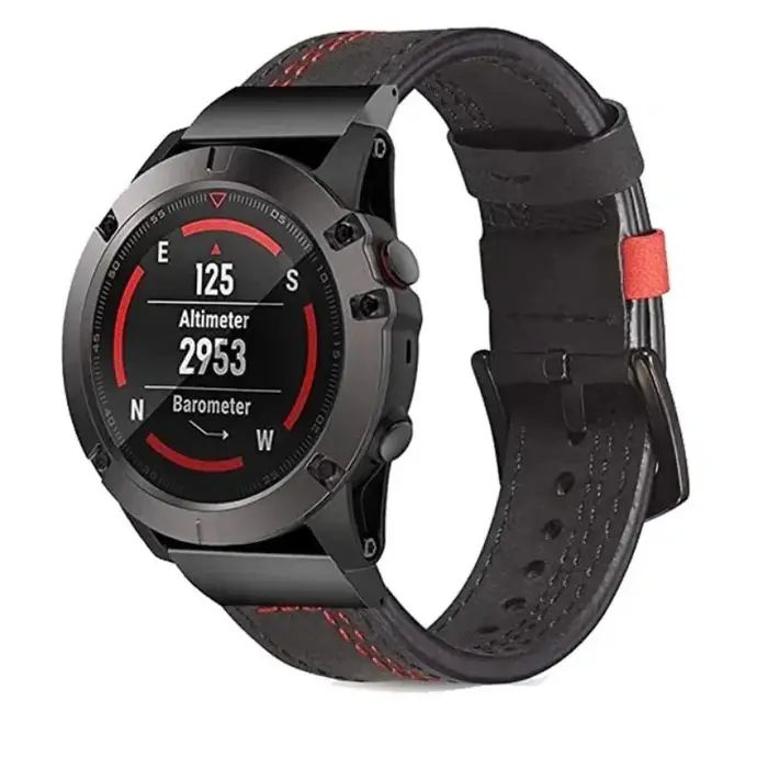 Bracelet en cuir pour Garmin Fenix 5X Plus 5 Fenix 6X 6 Fenix 7X Pro 8 Tactix 7 AMOLED Forerunner 965, sangle à dégagement rapide 26mm 22mm