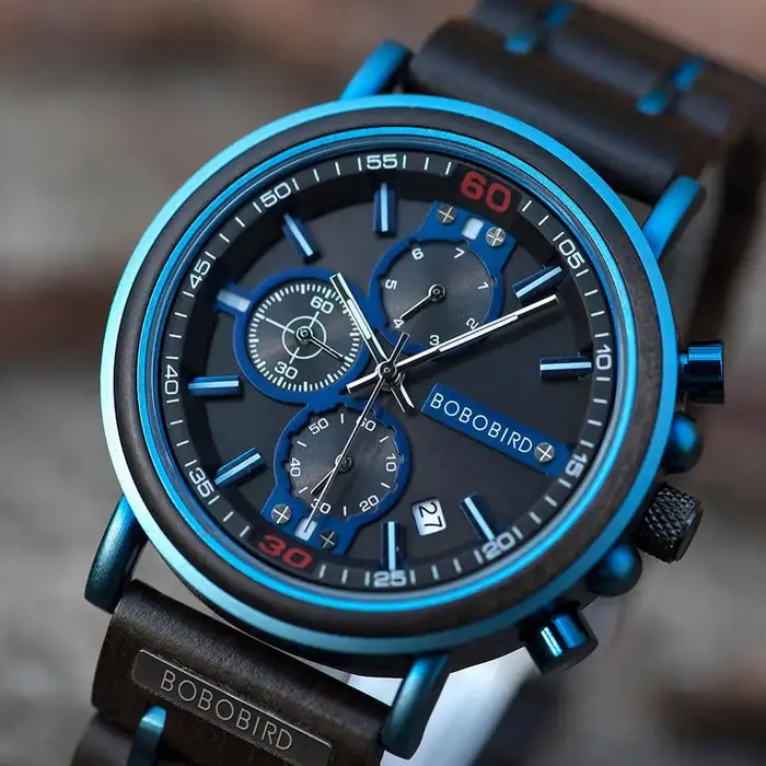 BOBO BIRD – Montre à quartz, chronographe militaire pour hommes, nouvelle collection, marque supérie