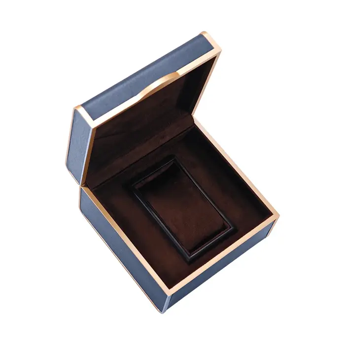 Boîte à montre de luxe en cuir PU, boîte cadeau à rabat doré pour montres, bracelets, bijoux, boîte 
