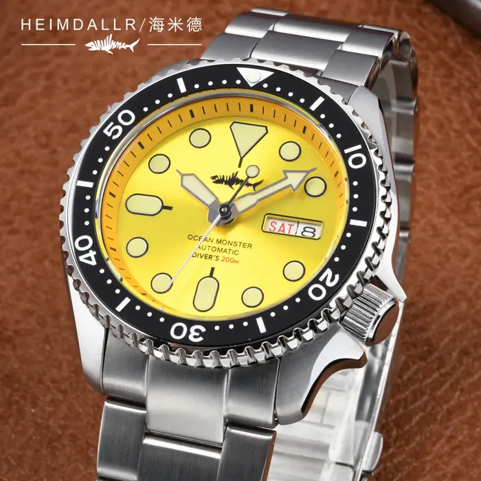 Heimdallr 2026 Montre de plongée automatique pour homme 42,5 mm NH36A 200M 20ATM Étanche Verre saphir Lunette en céramique C3 Super Lume Acier 316L