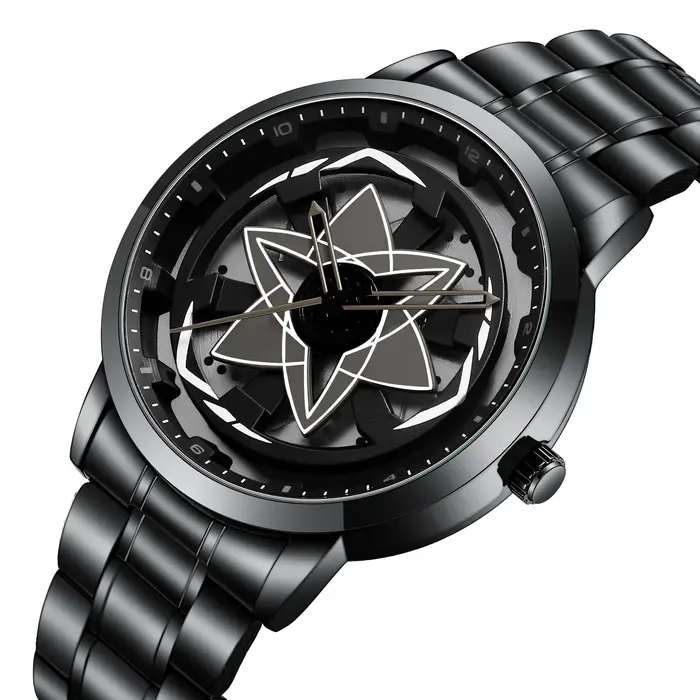 Kaléidoscope Sharingan cadran rotatif montre 3D japonais Anime