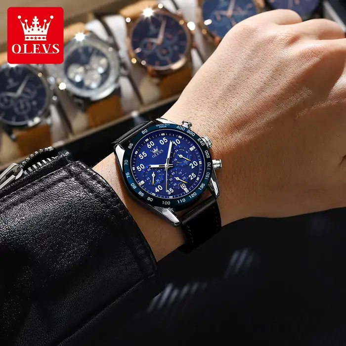 Montre à quartz étanche en acier inoxydable pour homme