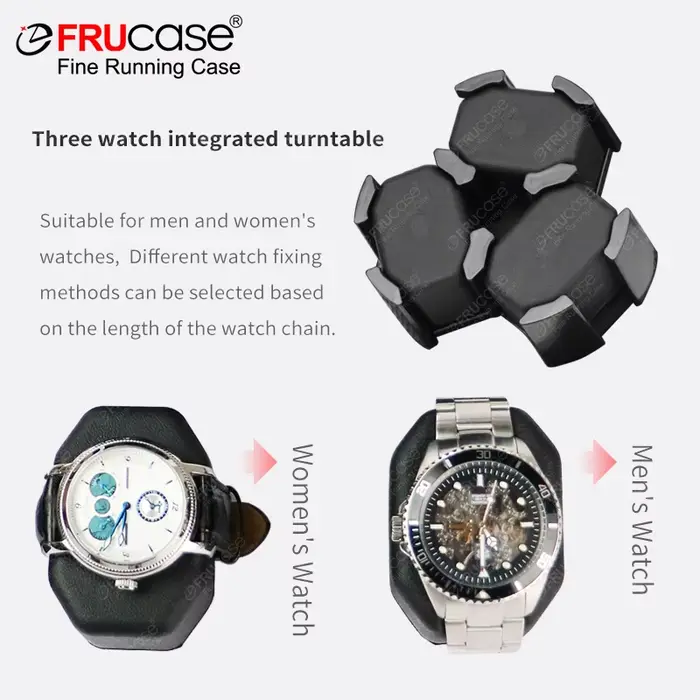 FRUCASE PU Watch Winder pour montres automatiques remontoir automatique 6 + 6