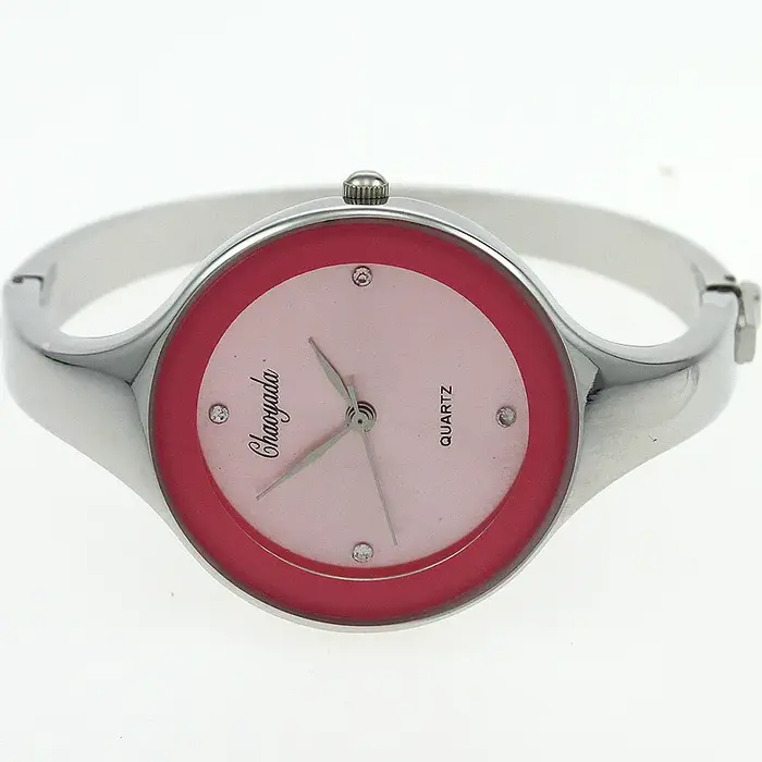 Femmes manchette montre mode décontracté rond dame