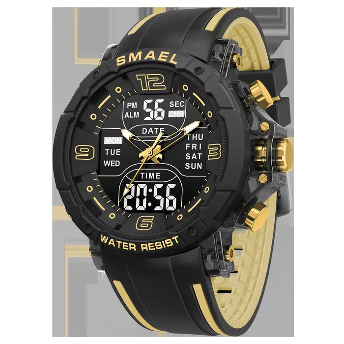 SMAEL marque 8140 étanche livraison directe montre réveil veilleuse jeune mode affaires Quartz Sport