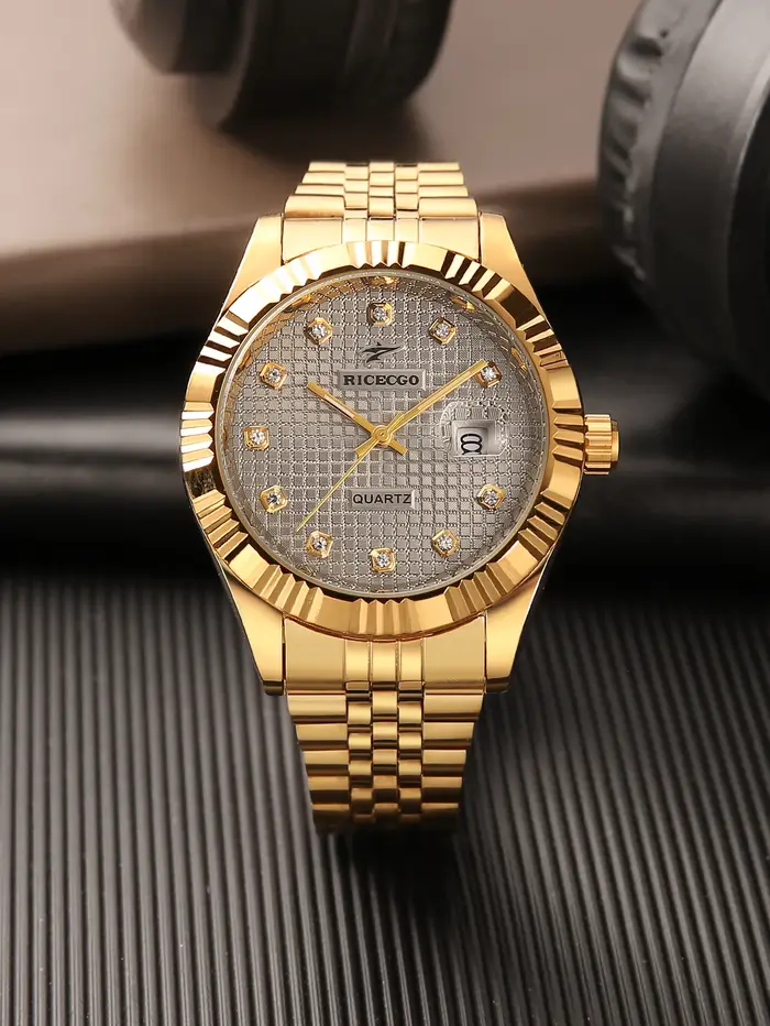 Ricecgo est une montre à quartz pour homme avec fonction calendrier