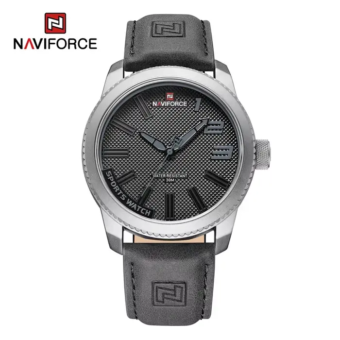 Montre NAVIFORCE 2025 pour Homme, Étanche 30m, Lumineuse, Bracelet en Cuir, Quartz, Style Affaires, 