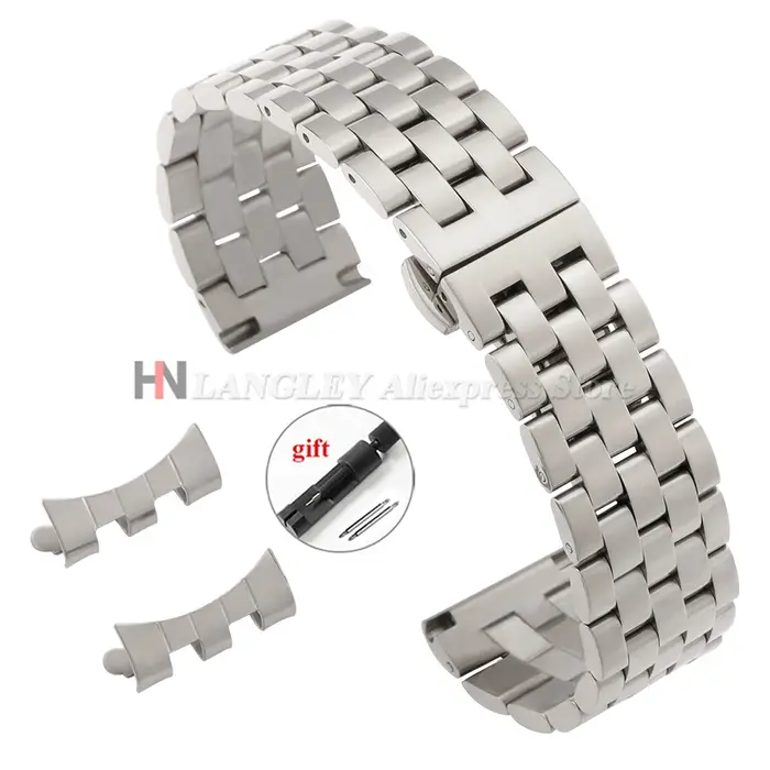 Bracelet de montre en acier inoxydable massif, 18mm 20mm 22mm, pour TISSOT, boucle papillon, bracele