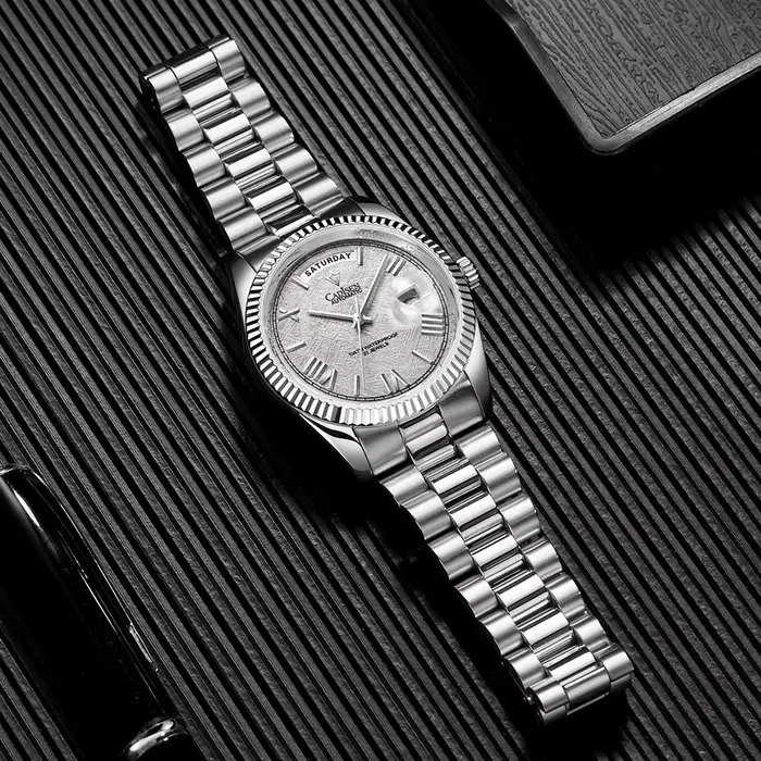 CADISEN – montre mécanique de luxe pour hommes, cadran en météorite, automatique, semaine 2021, 100M, japon MIYOTA 8285, horloge, nouvelle collection 2025