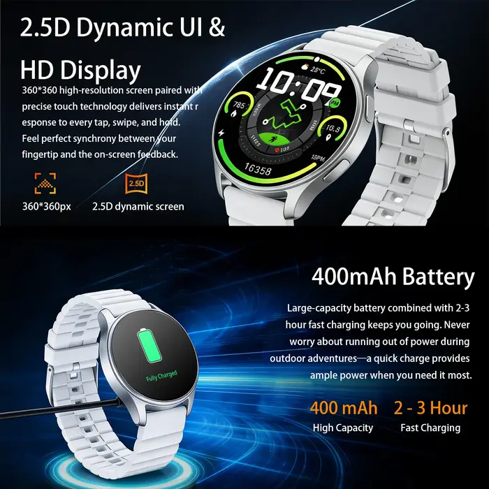 Montre connectée GPS, appels Bluetooth