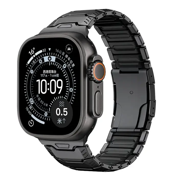 Bracelet en titane de luxe pour Apple Watch Ultra 3/2/1 11 10 9 8 7 6 SE 5, bracelet magnétique en s