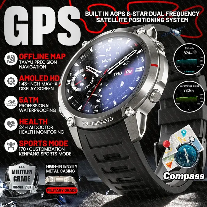 Montre connectée GPS d'extérieur