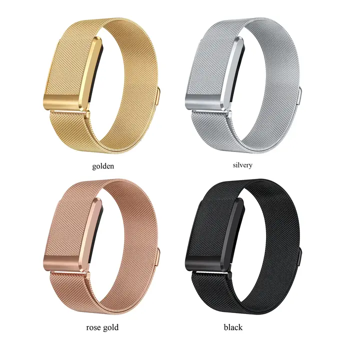 Bracelet de montre magnétique en métal milanais pour Whoop 5.0 (versions standard et ECG)