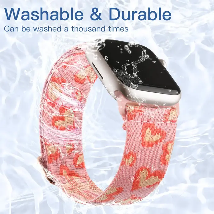 Bracelet de montre en nylon extensible compatible avec Apple Watch 38 mm 40 mm 41 mm 42 mm 44 mm 45 mm