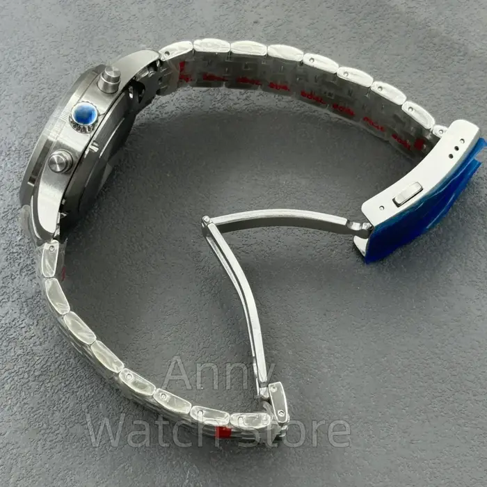 Boîtier de montre de plongée en verre saphir bombé de 38 mm