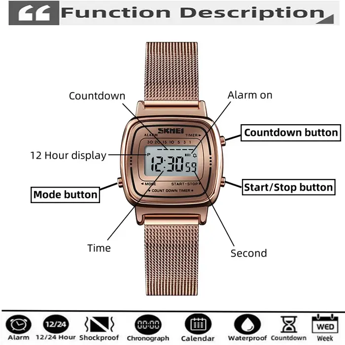 Skmei femmes Bracelet robe montres marque de luxe