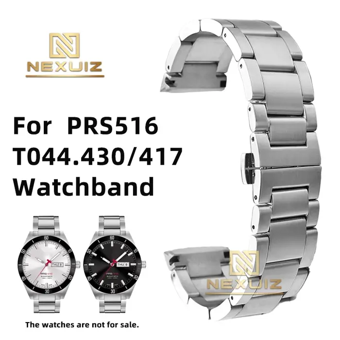 Bracelet de montre en acier de précision solide pour homme