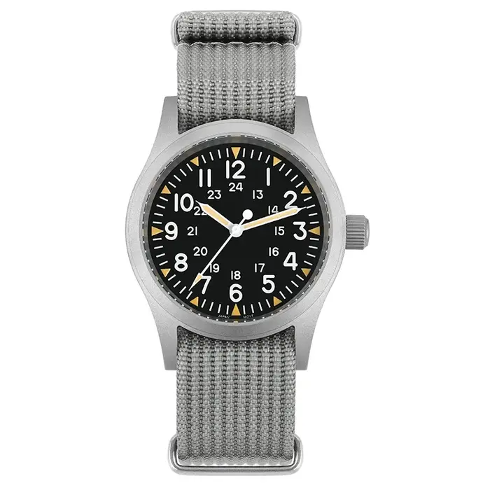 Militado ML05 38mm montre militaire mis5 2035 mouvement bombé saphir cristal C3 vert lumineux 10Bar étanche montres Vint