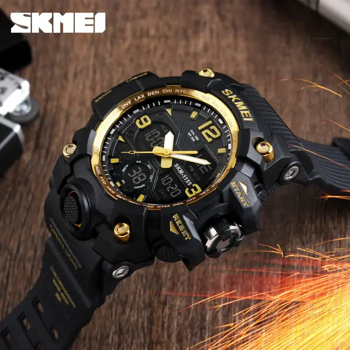 SKMEI 1155B Sport hommes montres numériques militaires montre