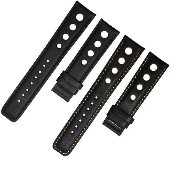 Pour Tissot Sports Racing série PRS516 T91 1853 bracelet en cuir véritable couche supérieure en peau de vache