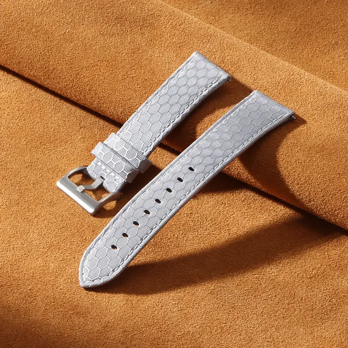 20mm 22mm lisse véritable Nylon tissé toile Bracelet de montre pour Perlon pour Omega Bracelet de mo