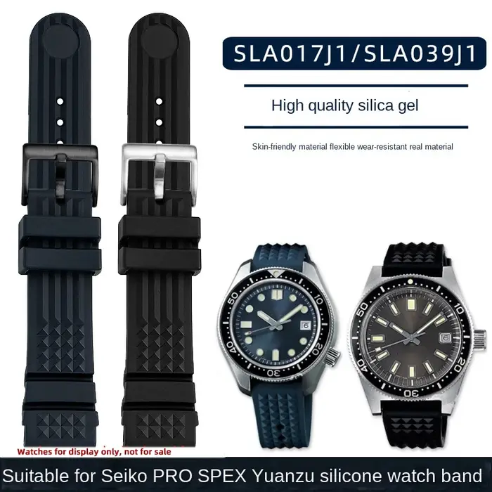 Bracelet de montre en caoutchouc de haute qualité pour Seiko ancêtre mm série PROSPEX SKX007 Water Ghost 20mm Abalone Small MM Silicone mâle 22mm