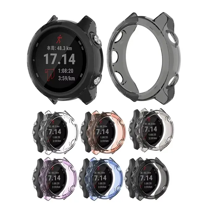 Étui de protection 2 en 1 + protecteur d'écran pour Garmin Forerunner 245 255 265 Music