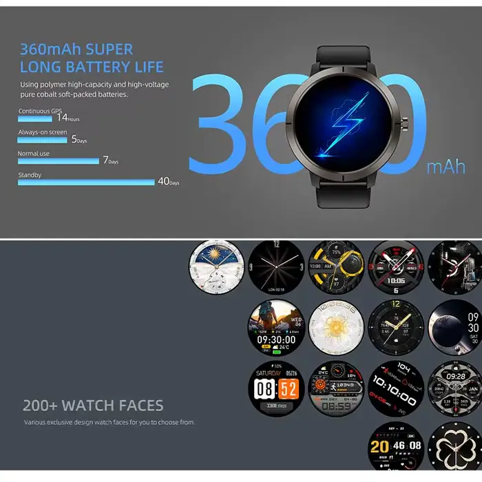 Montre connectée GPS 2026 AMOLED 1.32 HD avec appels Bluetooth