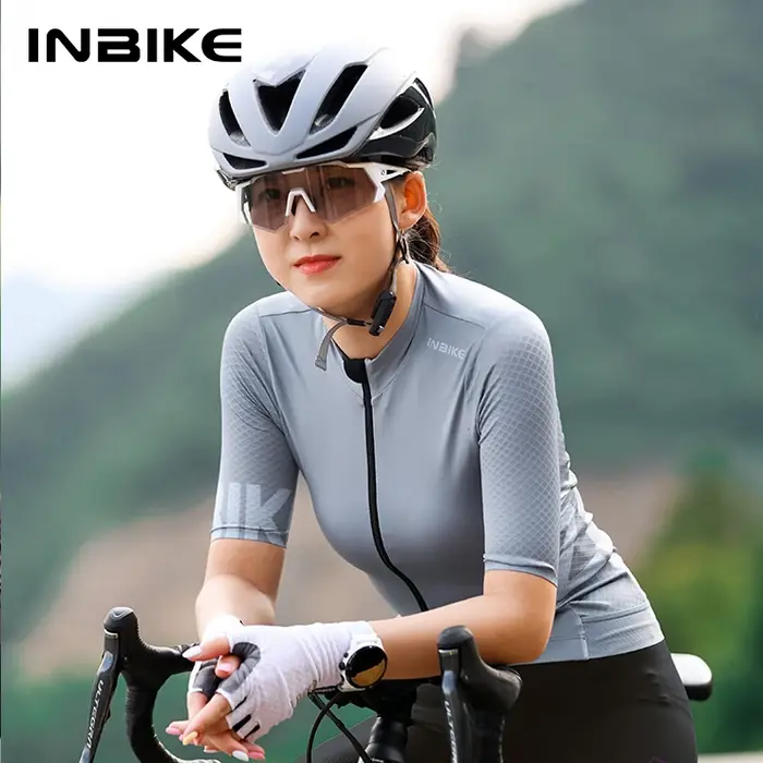 INBIKE été femmes à manches courtes maillot de cyclisme séchage rapide vtt haut vélo chemises d'équi