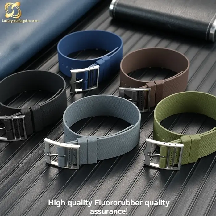 Bracelet de montre en caoutchouc fluoré de qualité supérieure pour la série Tudor FXD