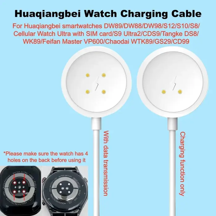 Chargeur pour montre connectée Huaqiangbei DW89 DW88 DW98 S12 S10 S8 Cellular Watch Ultra S9 Ultra2 CDS9 DS8 WK89 VP600 WTK89 GS29 CD99