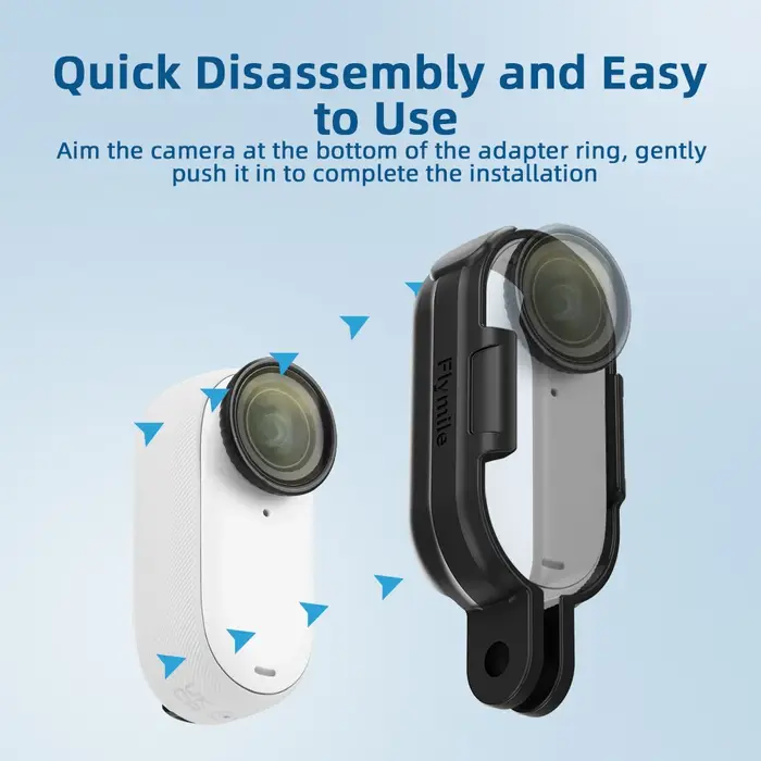 Fymile adaptateur cadre de protection pour Insta360 GO3S support d'extension connexion montage caméra photographie accessoires
