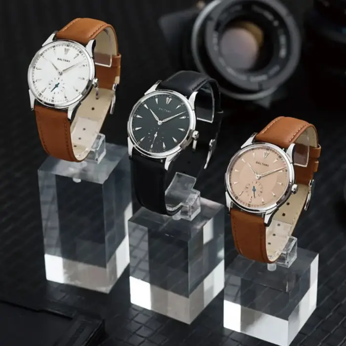 Baltany hommes montre automatique 38.5mm remontage manuel mécanique montre-bracelet saphir étanche petit deuxième cadran ST1701 ST1700 Mov