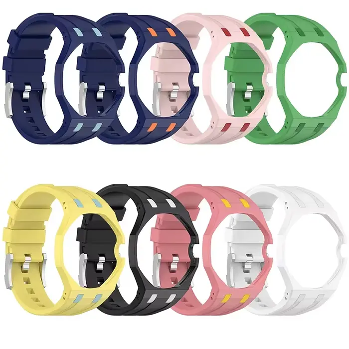 Bracelet de montre en TPU + lunette en céramique pour Swatch x AP Royal Pop