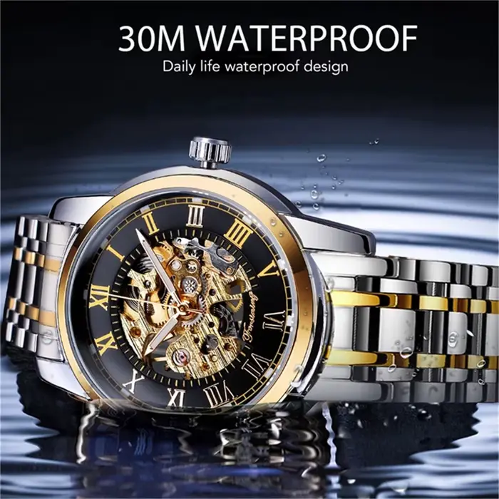 Forsining 349 Montre-bracelet mécanique à remontage manuel pour homme